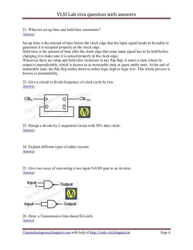 Vlsi Lab Viva Questions With Answers Pdf